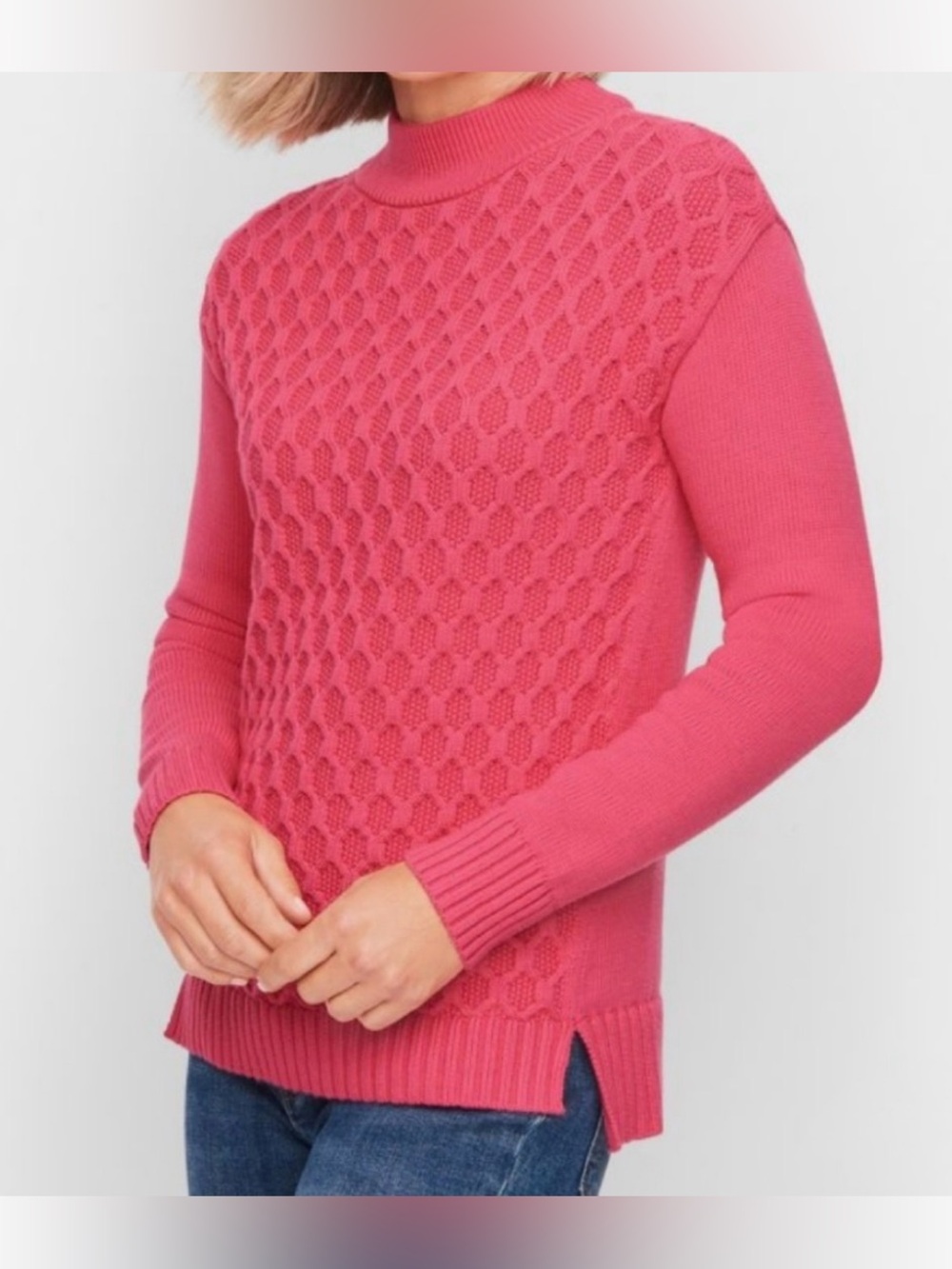 Women's Talbot Pink Sweater Sz L Cottagecore Girlheadcore Office Casual